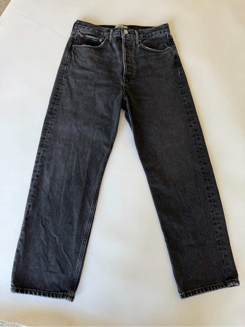 Agolde 90s Crop Jeans / 25 / washed black